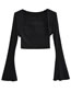 Fashion Black Polyester Tube Top + Shawl Coat Top