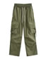 Fashion M Beige Straight-leg Cargo Trousers With Large Pockets