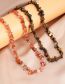 Fashion Pink Crystal Gravel Necklace Gravel Beaded Necklace