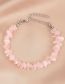 Fashion Pink Crystal Gravel Bracelet Gravel Beaded Bracelet