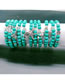 Fashion 8mm Thin Starfish White Turquoise Beaded Starfish Bracelet