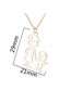 Fashion Steel Color Stainless Steel Mother Holding Hands Necklace