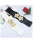 Fashion Black Flower Buckle Elasticized Elasticized Waist Belt