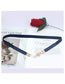 Fashion Dark Blue Chinese Knot Elastic Thin Belt