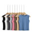 Fashion Khaki Polyester Round Neck Sleeveless Pullover Vest