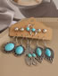 Fashion 2# Alloy Set Blue Pine Geometric Earrings Set