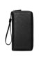 Fashion Black Pu Leather Multifunctional Large Capacity Double Elongated Wallet