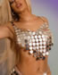 Fashion Silver Top Sequin Camisole Top
