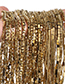 Fashion 6x1mm Yuan Chip Real Gold Geometric Beaded Bracelet Necklace Accessory