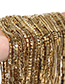 Fashion 3x5mm Square Real Gold Geometric Beaded Bracelet Necklace Accessory
