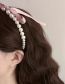 Fashion Pink Pearl Beaded Bow Headband
