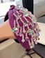 Fashion Light Purple Crystal Tassel Cross Knotted Headband