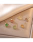 Fashion Color Copper Heart Stud Earrings Set