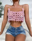 Fashion Pink Acrylic Heart Cutout Vest