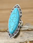 Fashion 2# Alloy Turquoise Open Ring