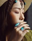 Fashion 4# Alloy Turquoise Open Ring