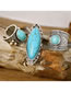 Fashion 4# Alloy Turquoise Open Ring