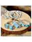 Fashion 2# Alloy Geometric Blue Pine Ring Set