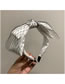 Fashion Fishnet Double Knot - White Fishnet Double Layer Big Bow Headband