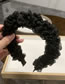 Fashion 1.0 Woven Chiffon - Black Twist Ruched Wide Brim Headband
