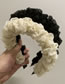Fashion 1.0 Woven Chiffon - Black Twist Ruched Wide Brim Headband