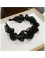 Fashion Overcoat Goodluck-black Metal Letter Mesh Wide-brimmed Headband