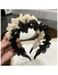 Fashion 7 Diamond Star Yarn - Black Fabric Diamond Pleated Wide Brim Headband