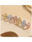 Fashion Square Rose Gold Gold Plated Copper Set Zirconia Square Open Ring