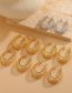 Fashion White Zirconium Gold-plated Copper Inlaid Zirconium Pierced Geometric Earrings