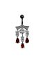 Fashion 6 Piece Set Stainless Steel Diamond Water Drop Spider Ghost Claw Moon Flower Piercing Navel Ring