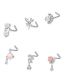 Fashion 3 Hearts Stainless Steel Love Nose Stud
