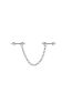Fashion Steel Color Pointed Ear Bone Nail (single) Titanium Steel Geometric Chain Piercing Ear Bone Chain
