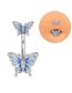 Fashion Horseshoe Ring Titanium Steel Diamond-studded Butterfly Piercing Horseshoe Ring