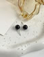 Fashion One Black Onyx Stud Earring Pure Copper Round Agate Stud Earrings (single)