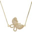 Fashion Silver Necklace Gold-plated Copper Butterfly Bracelet With Diamonds