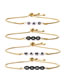Fashion White Mama Geometric Alphabet Beads Pull Bracelet