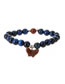 Fashion Blue Tiger Eye + Sands Geometric Agate Beaded Butterfly Bracelet
