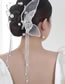 Fashion White Silk Yarn Pearl Butterfly Long Tassel Hair Clip
