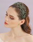 Fashion Green Crystal Bead Woven Mesh Headband