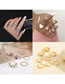 Fashion Eight Piece Set Alloy Square Diamond Geometric Ring Set