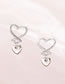 Fashion Silver Alloy Heart Earrings