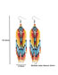Fashion H Colorful Rice Bead Tassel Earrings