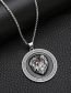 Fashion Silver Titanium And Diamond Lion Head Necklace