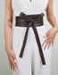 Fashion Full Pu Middle Pressure Line (knotted Style) Black Knotted Wide Belt