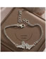 Fashion Silver Geometric Diamond Butterfly Bracelet