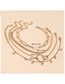Fashion Gold Alloy Wheat Ear Chain Circle Bracelet Set