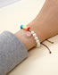 Fashion Gold Colorful Abacus Beads Pearl Beaded Heart Bracelet