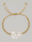 Fashion 2# Gold Bead Beaded Cutout Drop Bracelet