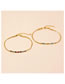 Fashion 2# Gold Silk Bead Beaded Double Layer Bracelet
