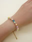 Fashion 1# Beaded Eye Bracelet With Multicolored Clay Gold Beads